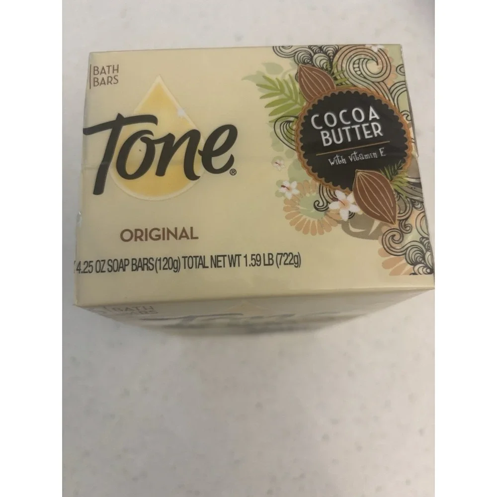Tone Bath Bar Soap Original W/Cocoa Butter And Vitamin E 6-Pack 4.25 Oz (6 BARS)
